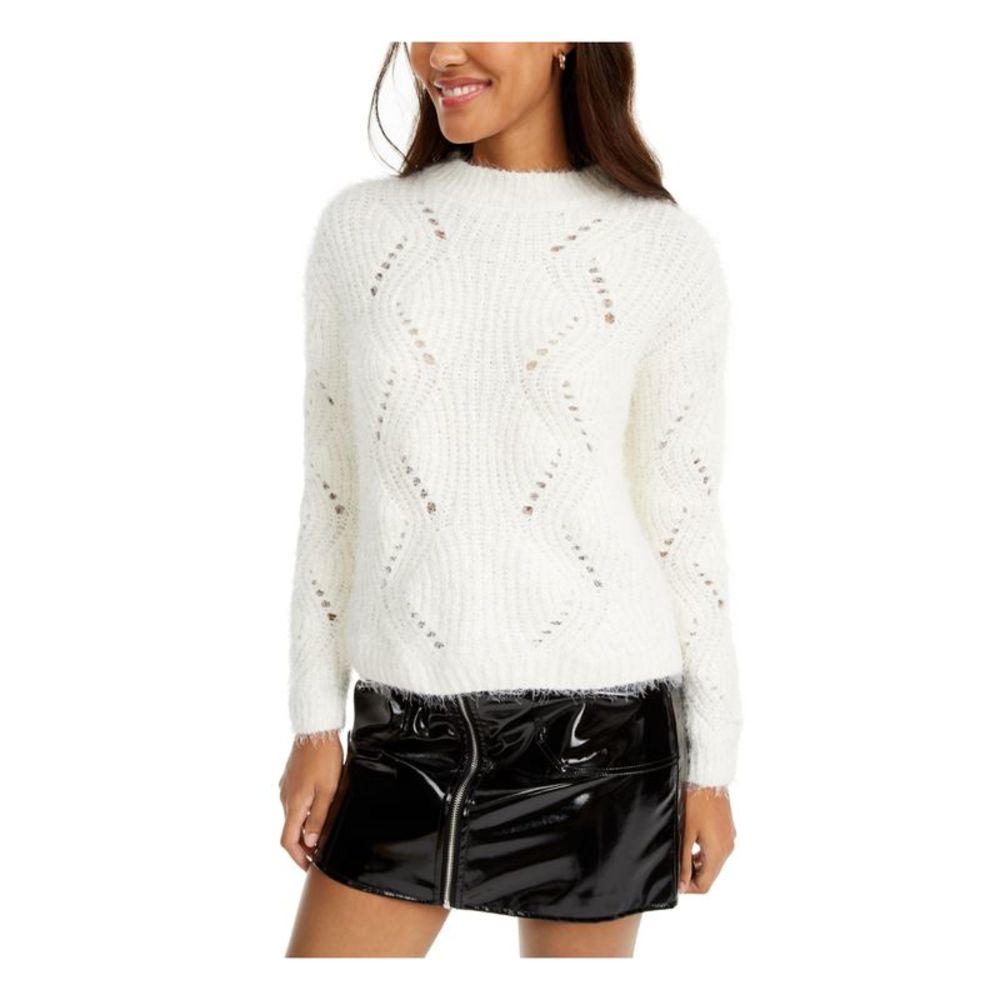 FRESHMAN FOREVER Womens Ivory Printed Long Sleeve Top Juniors Size: S